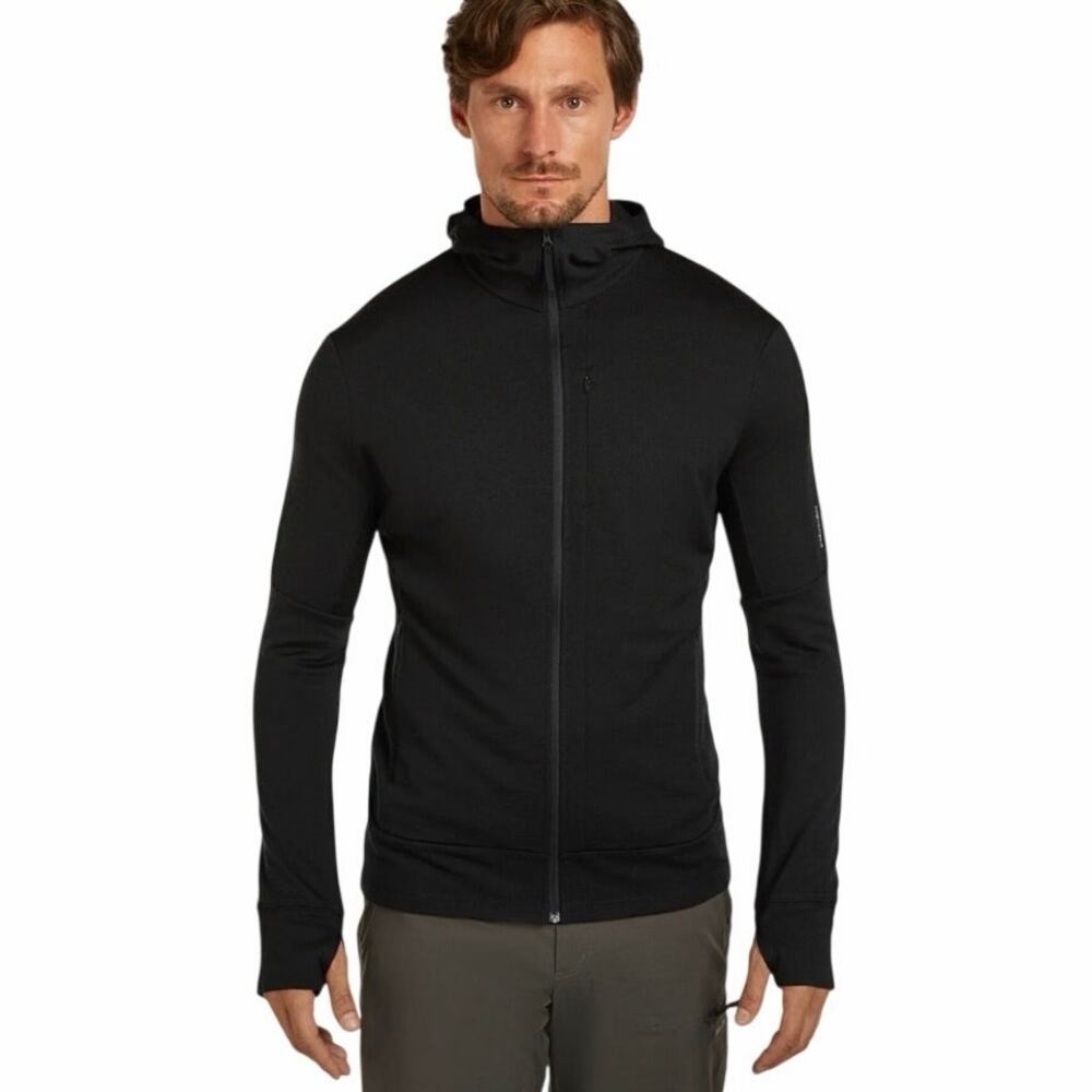 Icebreaker Men’s XL Wool Zip Up Hooded Jacket
